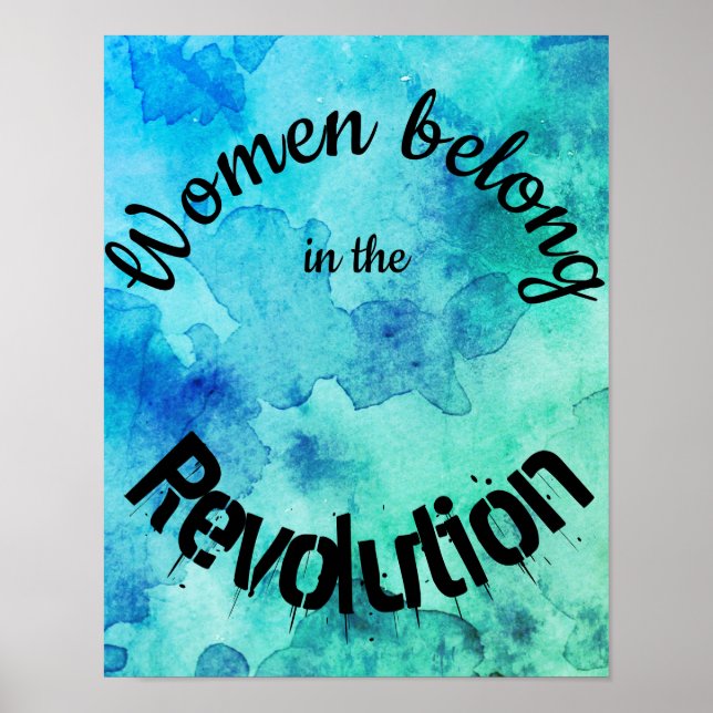 Poster As mulheres pertencem à aquarela da Revolução (Frente)