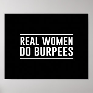 Poster As mulheres reais fazem Burpees