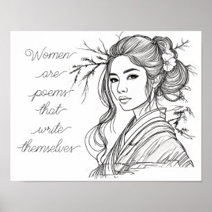 Poster As mulheres são poemas que se escrevem a si mesmas