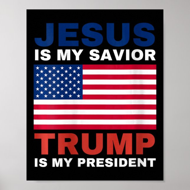 Poster As Mulheres Trump 2020 Oferecem Jesus É Meu Salvad (Frente)