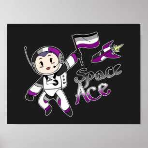 Poster Ás no Espaço (Orgulho Asexual)