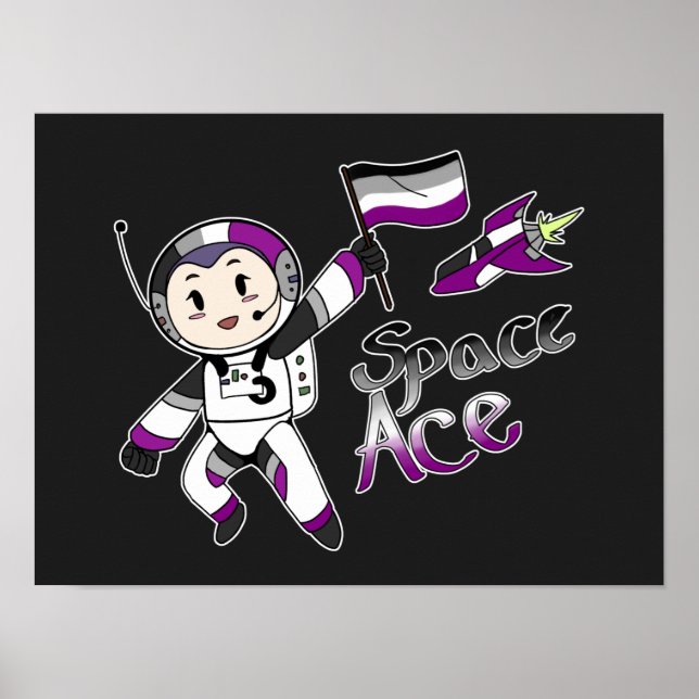 Poster Ás no Espaço (Orgulho Asexual) (Frente)
