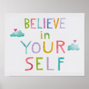 Póster As nuvens mágicas acreditam em o senhor mesmo