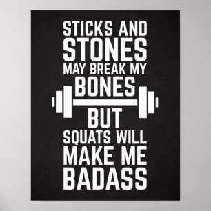 Poster As ocupas far-me-ão citações do Gym de Badass