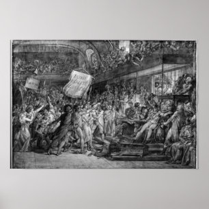 Póster As pessoas de Paris atacam o Tuileries