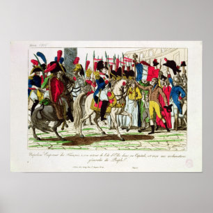 Poster As pessoas de Paris que aclamam Napoleon