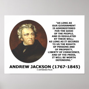 Poster As pessoas do governo de Andrew Jackson querem a