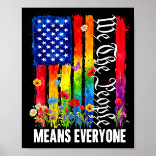 Poster As Pessoas Significa Todos Arco-Íris LGBT Gay Lésb
