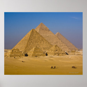 Póster As Pirâmides Excelentes de Giza, Egito