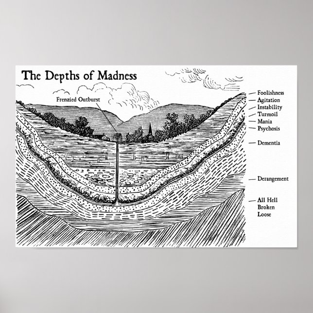 Póster As profundezas da Loucura (Frente)