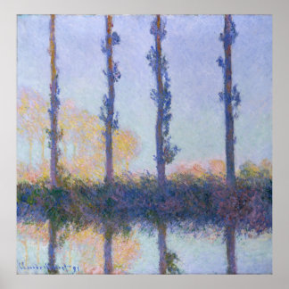 Poster As Quatro Árvores - Claude Monet
