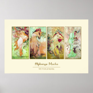 Póster As quatro estações, Alphonse Mucha