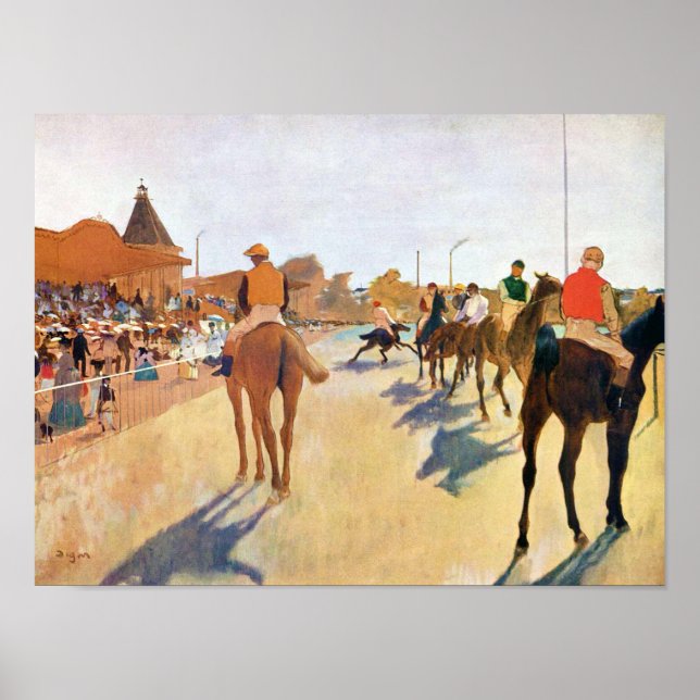 Poster As Raças dos Cavalos (O Desfile), Edgar Degas (Frente)