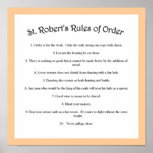 Póster As regras de St Robert de ordem