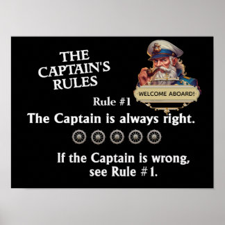 Poster As regras do Capitão - Capitão sempre certo