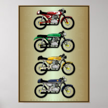 As réplicas (poster de moto de cafe racer)