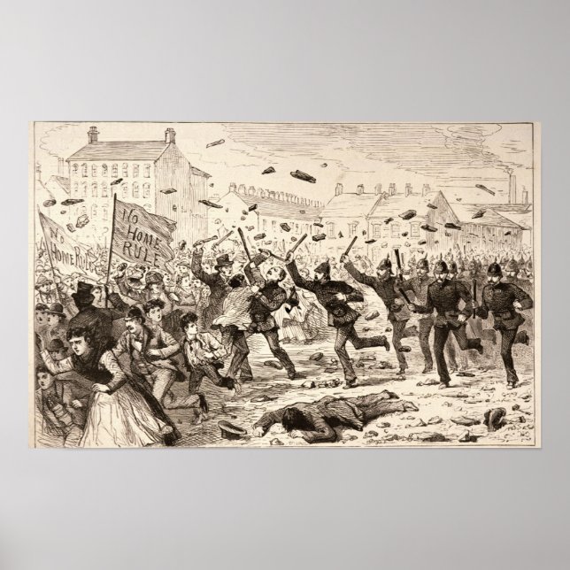 Póster As revoltas em Belfast (Frente)