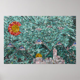 Poster As ruas da colagem Denver 36x24