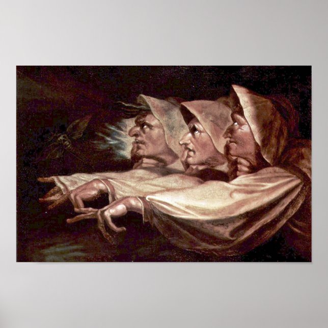 Poster As Três Bruxas Inglês - As Irmãs Estranhas Ou T (Frente)