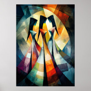 Poster As Três Graças - Obra-prima cubista inspirada