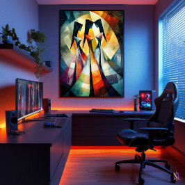 Poster As Três Graças - Obra-prima cubista inspirada