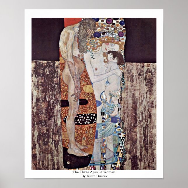 Poster As Três Idades Da Mulher Por Klimt Gustav (Frente)