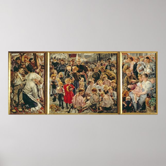 Poster As três idades de um homem ativo, 1895 (Frente)