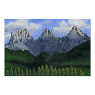 Póster As três irmãs em Canmore, Alberta, Canadá