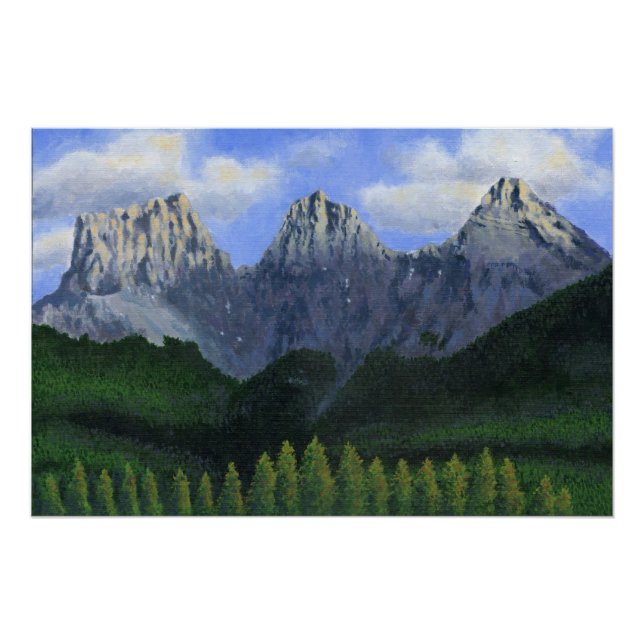 Póster As três irmãs em Canmore, Alberta, Canadá (Frente)