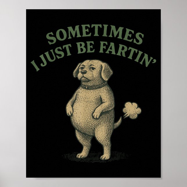Poster Às vezes eu só estou fazendo caretas Design de cac (Frente)