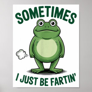 Poster Às vezes eu só estou soltando peido Sapo de Natal