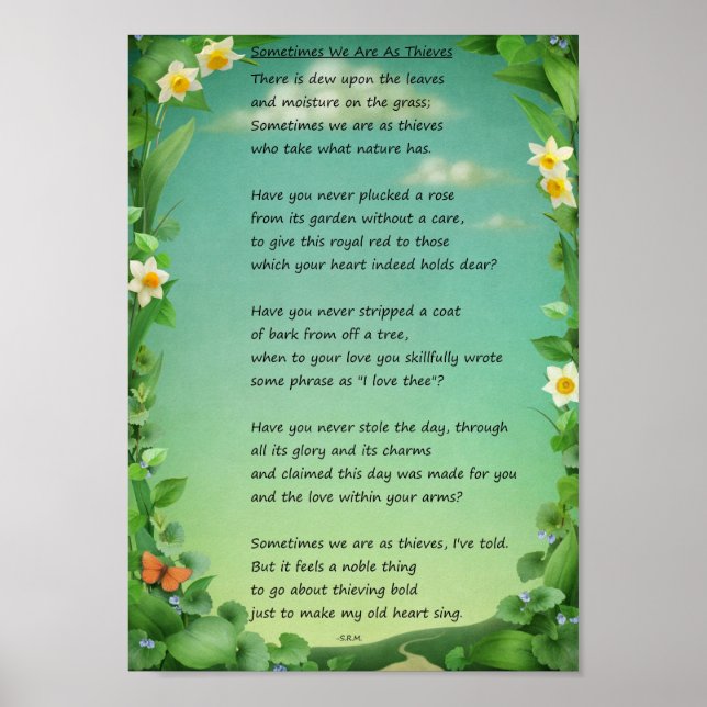 Póster Às Vezes Somos Como Ladrões (Frente)