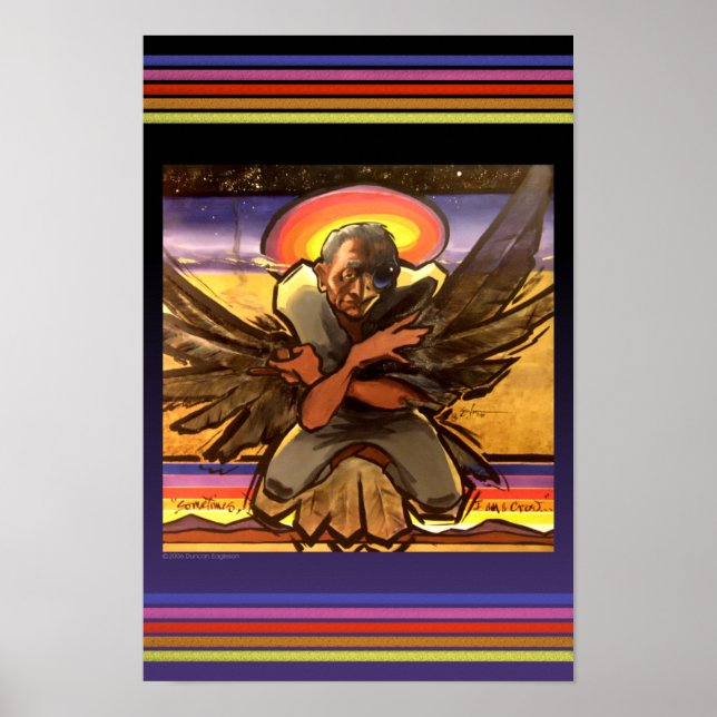 Póster Às vezes sou um Corvo (Frente)