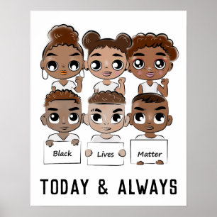 Poster As vidas negras importam hoje e sempre