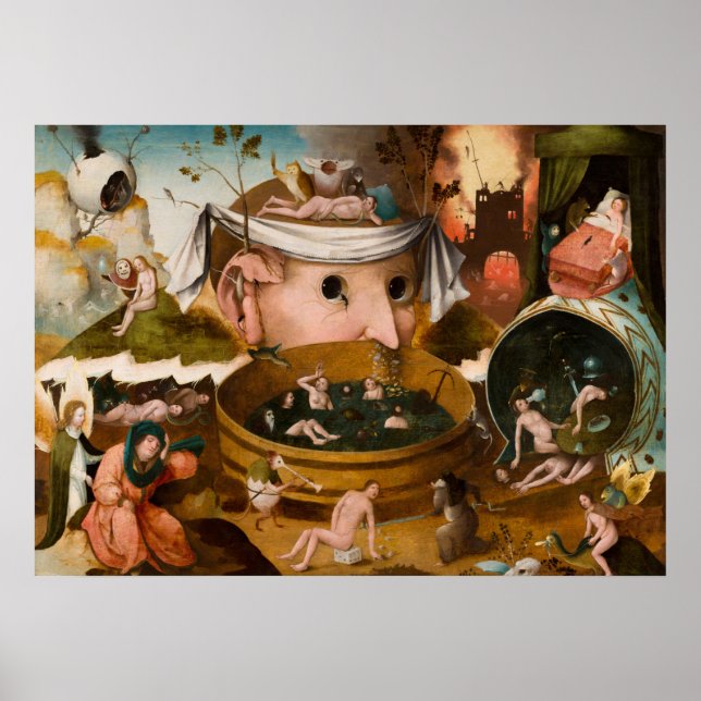 Poster As visões de Tondal, 1479, por Hieronymus Bosch (Frente)