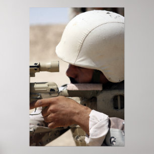 Póster As vistas iraquianas do sargento de exército em