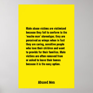 Póster As Vítimas De Abuso Masculino São Vitimadas Porque