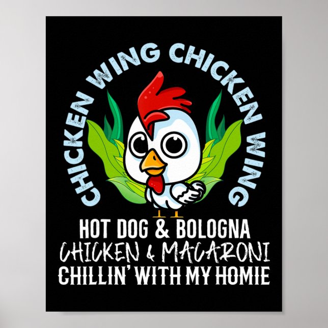 Poster Asa de Frango Asa de Frango Cachorro Quente Bolonh (Frente)