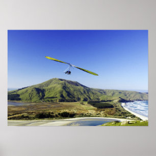 Póster Asa Delta, Península de Otago, perto de Dunedin,