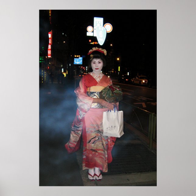 Póster Asakusa Geisha Neo Tokyo (Frente)