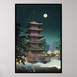 Póster Asakusa Kinryuzan Temple Tsuchiya Koitsu