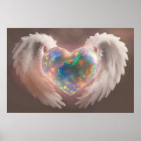 *~* Asas Anjos Flashy Opal Heart Wings AP78