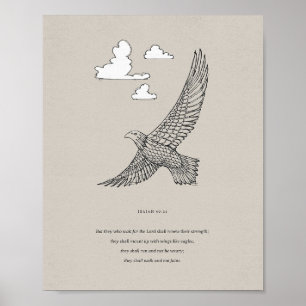 Poster Asas Como Águias - Isaiah 40:31