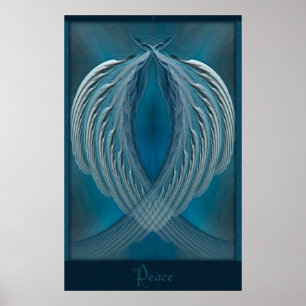 Póster Asas da Abstrato da Paz