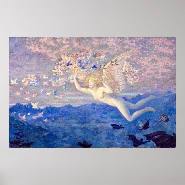 Poster Asas da Manhã de Edward Robert Hughes (Frente)