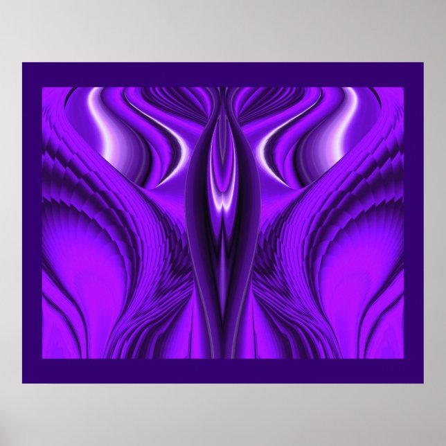 Póster Asas de Anjo, Arte Abstrata de Arco-Íris Fantasia (Frente)