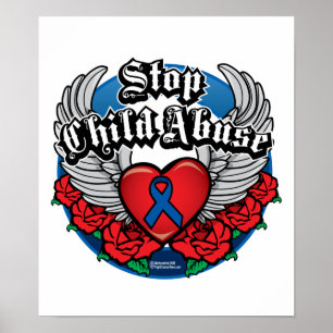 Poster Asas de Biker de Abuso Infantil