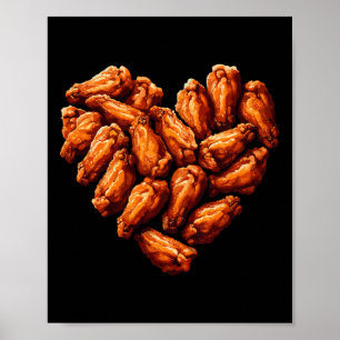 Poster Asas De Frango São Meu Coração De São Valentim Eng