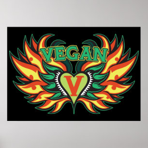Póster Asas do Vegan