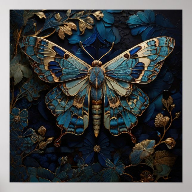 Poster Asas etéreas - Arte Digital Borboleta (Frente)